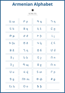 armenian lesson 1 alphabet