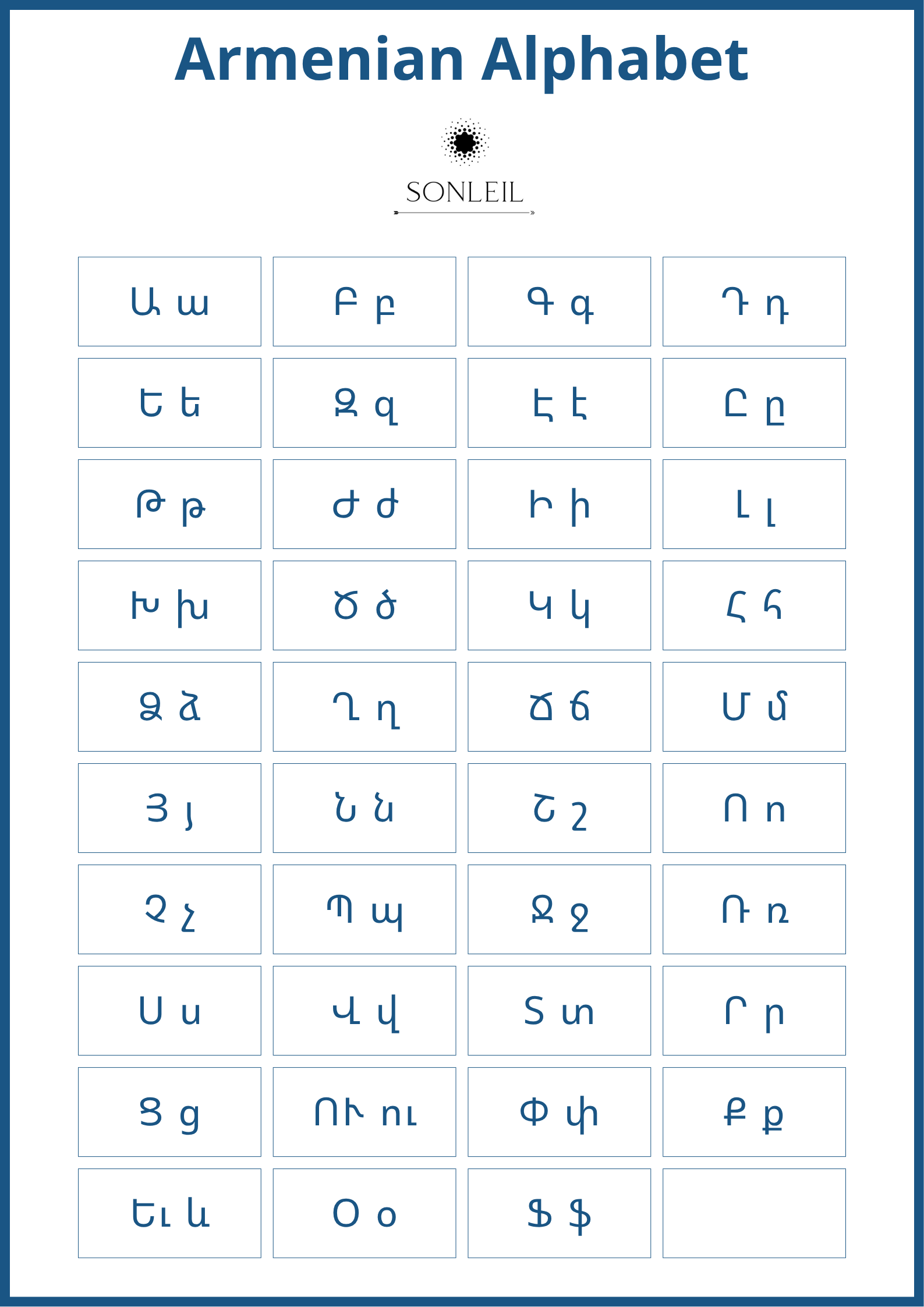 Armenian Language Lesson 1: Letters & Pronunciation